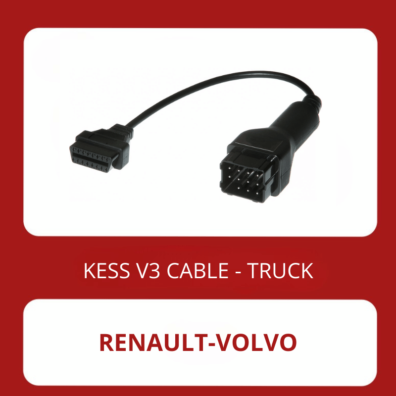 KESS3 Renault and Volvo 12 pin adaptor cable 