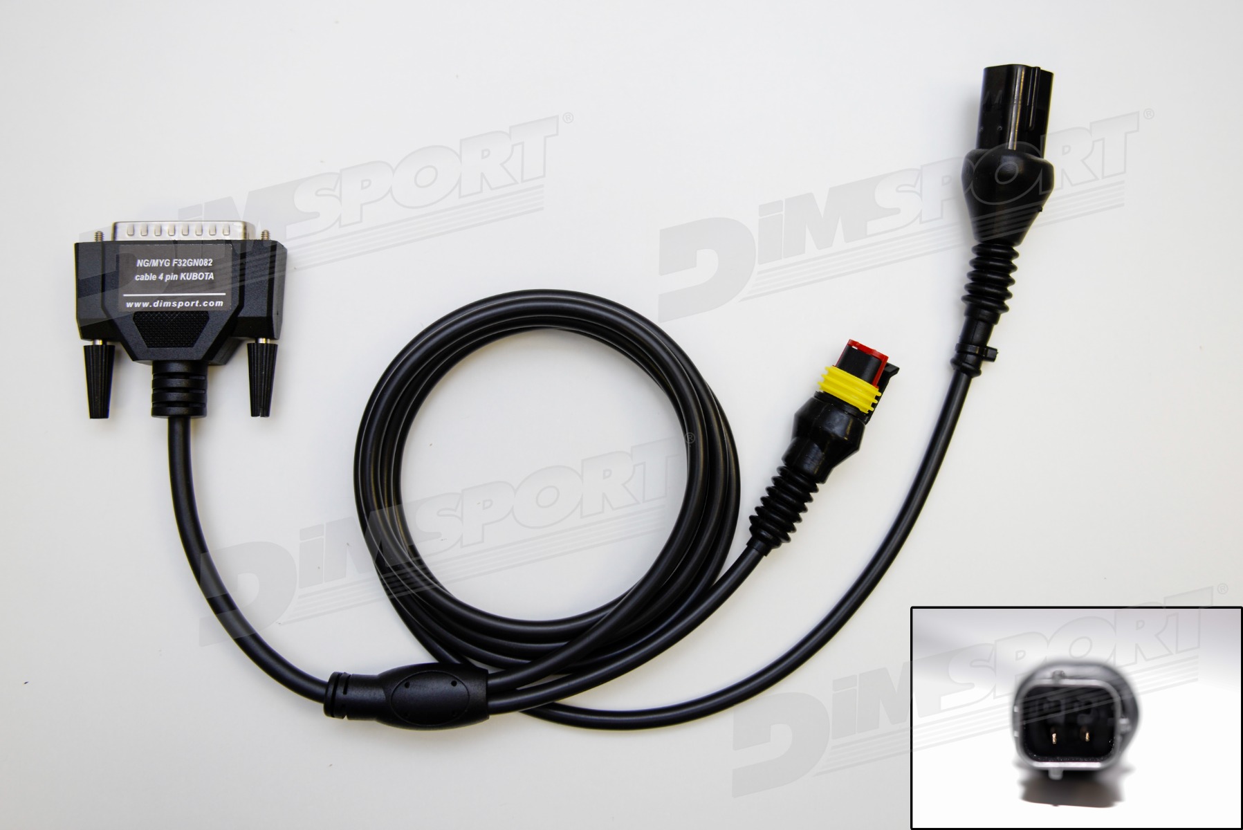 New Genius Kubota 4-pin diagnostic connector + 3-pin power supply cable F32GN081